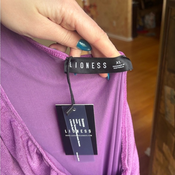 Lioness Vibrant Purple One-Shoulder Dress - Picture 4 of 4